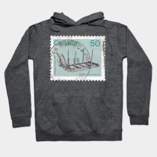 1988 Canada Heritage Sleigh Stamp Hoodie